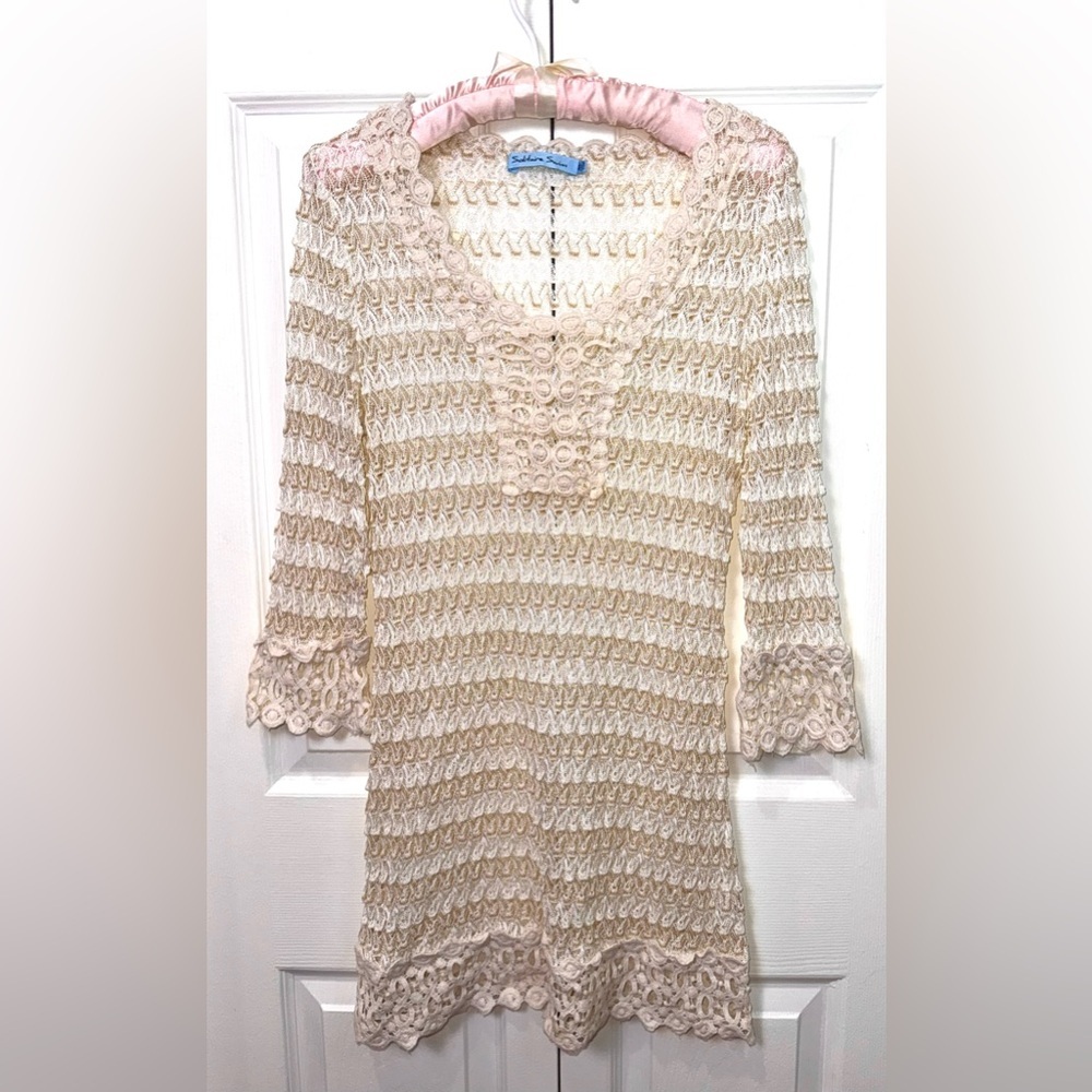 Solitaire Swim Crochet Cover Up Dress – Size M